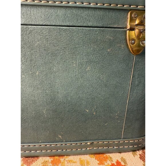 Vintage 50's Skyway Tain Case Suit Case Blue Green - Picture 16 of 16
